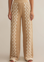 Z Supply Loma Crochet Pant- Natural-Hand In Pocket