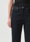 Agolde 90's Pinch Waist Pant - Crushed Black-Hand In Pocket