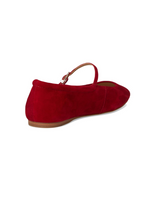 Dolce Vita Reyes Ballet Flat- Crimson Suede-Hand In Pocket