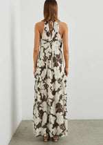 Rails Boa Dress- Mocha Floral-Hand In Pocket