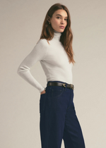 Favorite Daughter The Amelia L/S Top- Ivory-Hand In Pocket