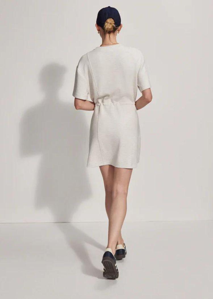 Varley Maple Dress- Ivory Marl-Hand In Pocket