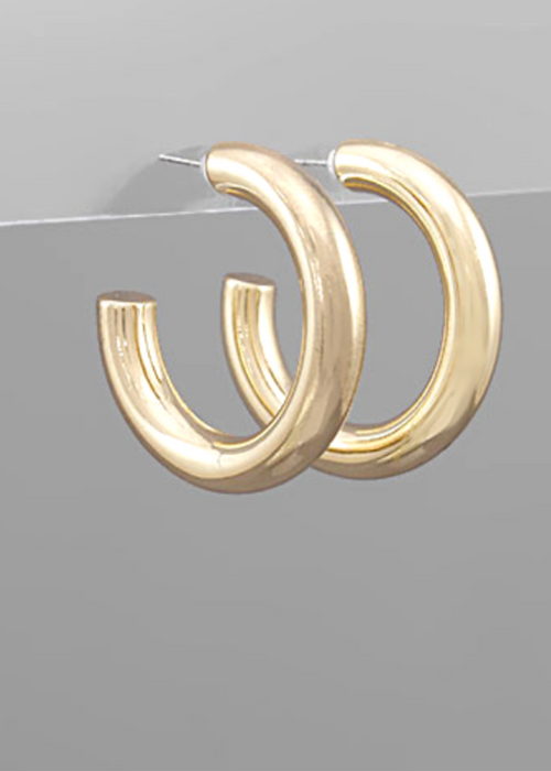 Jayla Tube Hoops- Gold-Hand In Pocket