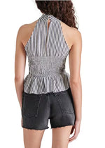 Steve Madden Kosta Top- Navy Stripe-Hand In Pocket