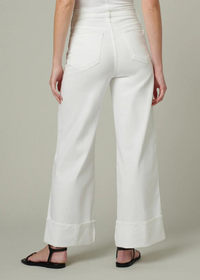 Joe's Jeans The Trixie Trouser w/ Wide Cuff- Optic White ***FINAL SALE***-Hand In Pocket