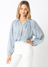 Isabelle Top- Blue/ White-Hand In Pocket