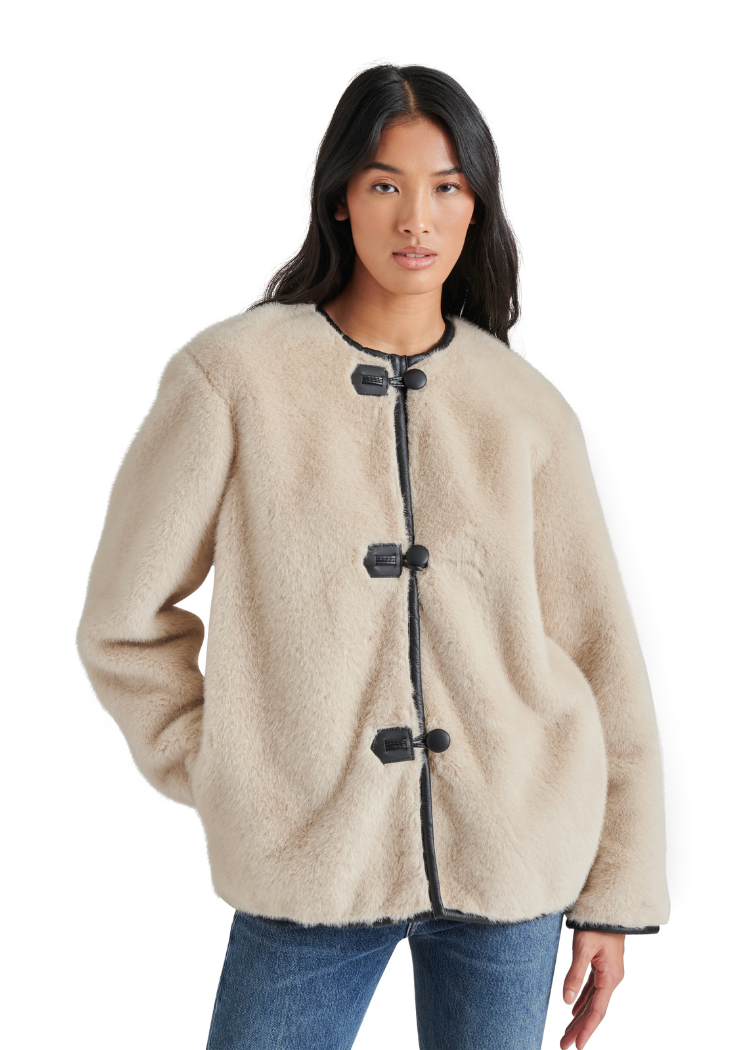 Steve Madden Yuna Jacket- Natural-Hand In Pocket