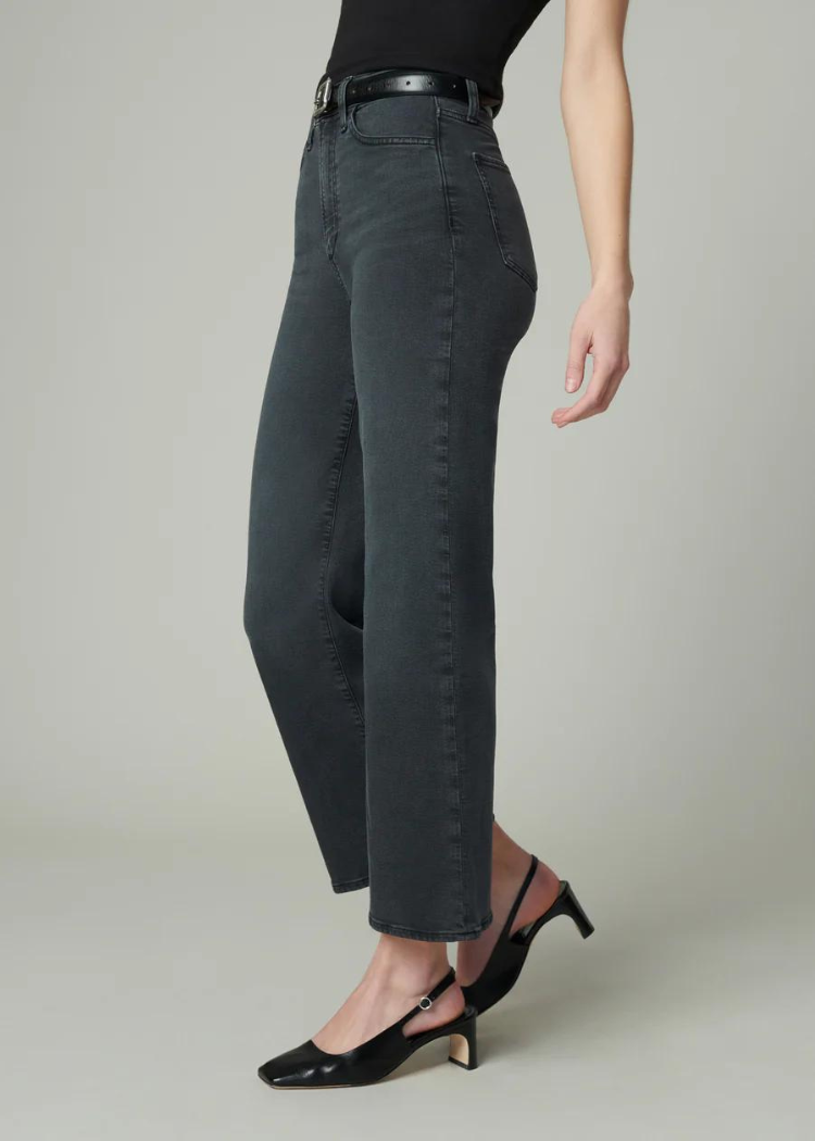 Joe's Jeans Mia Wide Leg Ankle - Black Cat-Hand In Pocket