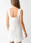 Ivy Crochet Mini Dress- White ***FINAL SALE***-Hand In Pocket