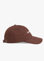 Favorite Daughter Classic Logo Baseball Hat- Brown/ White-Hand In Pocket