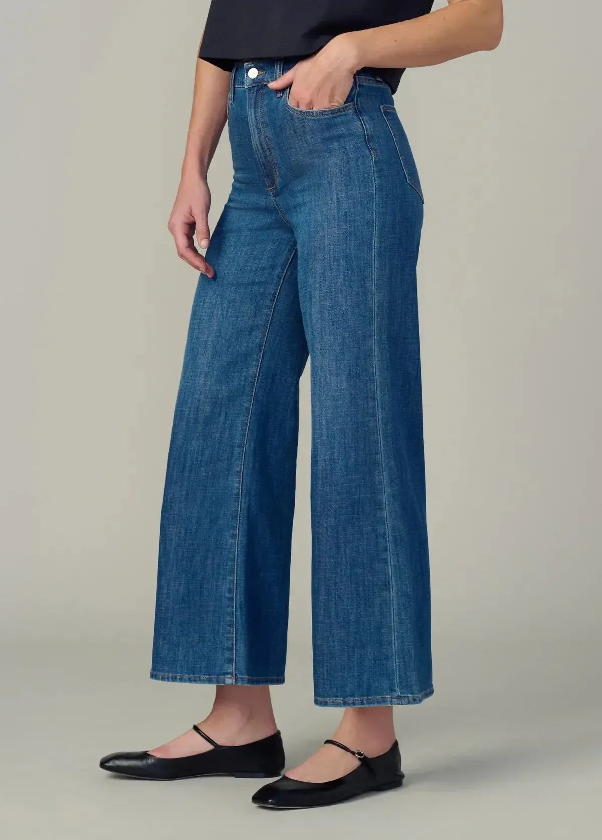 Joe's Jeans Mia Wide Leg Ankle - Phenomenal-Hand In Pocket