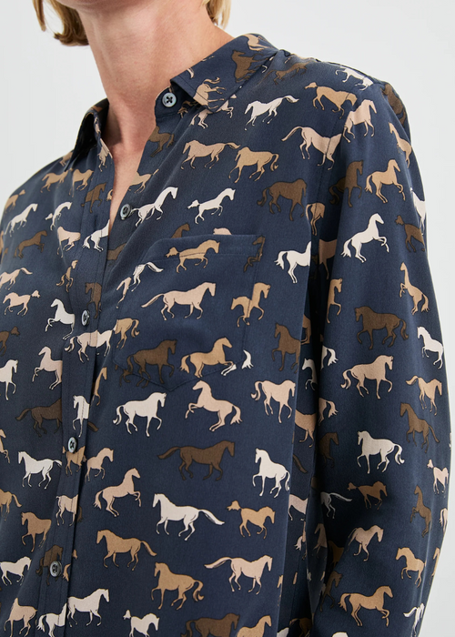 Rails Kate Button Down- Horses-Hand In Pocket