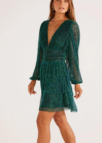 Astrid Mini Dress - Emerald ***FINAL SALE***-Hand In Pocket