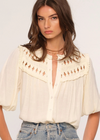 Heartloom Ventura Top- Ivory-Hand In Pocket