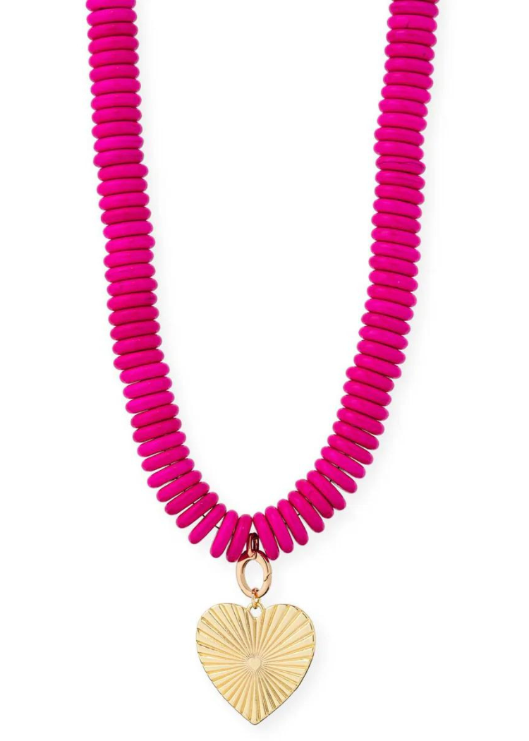 Bracha Grand Love Necklace- Pink-Hand In Pocket