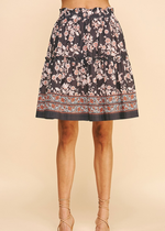 Naomi Fall Floral Skirt- Ink Multi ***FINAL SALE***-Hand In Pocket