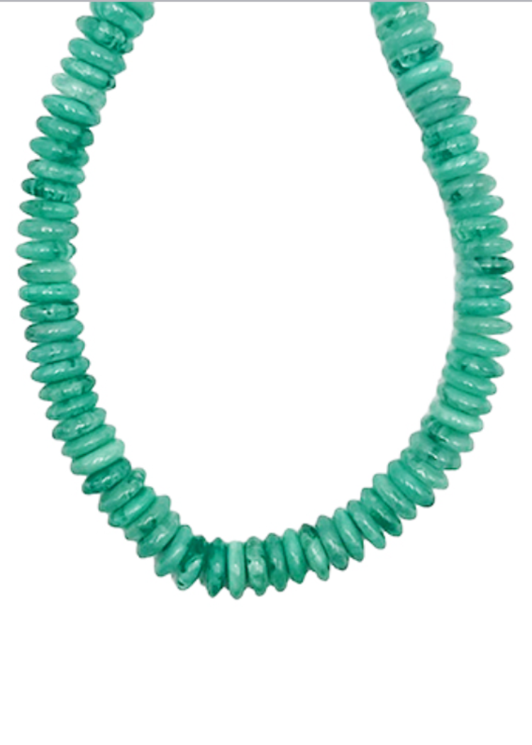 Case Bead Necklace-Teal Green-Hand In Pocket