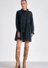 Elan Carey Button Down Dress- Black-Hand In Pocket