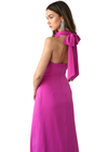 Adelyn Rae Alize Halter Maxi Dress- Fuchsia ***FINAL SALE***-Hand In Pocket