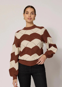 Cleobella Kori Sweater- Ivory/ Terracotta ***FINAL SALE***-Hand In Pocket