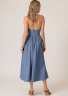 Line + Dot Raquel Midi Dress- Blue-Hand In Pocket