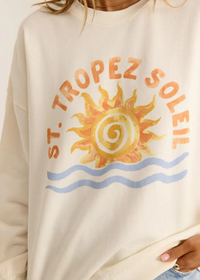 Z Supply Soleil Sunday Sweatshirt - Sea Salt ***FINAL SALE***-Hand In Pocket