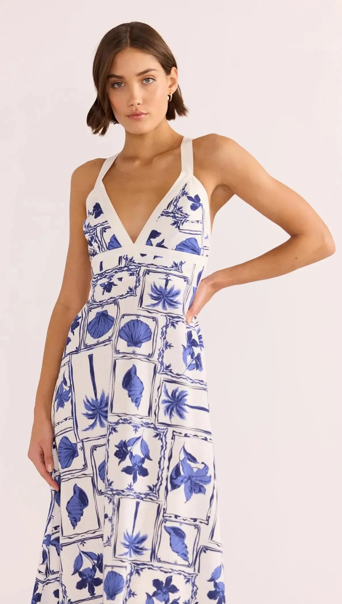 MINKPINK Sylvie Midi Dress- Postcard Floral-Hand In Pocket