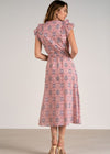 Elan Dalilah Dress - Lavender Ikat Print-Hand In Pocket