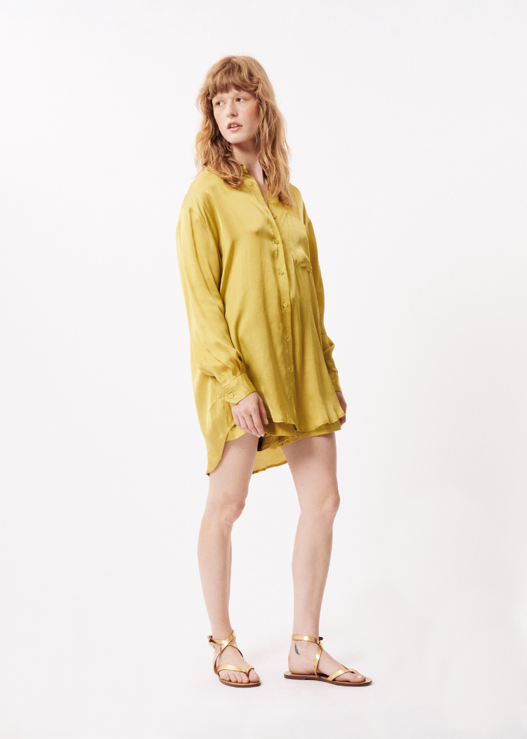 FRNCH Noelle Woven Shorts - Olive ***FINAL SALE***-Hand In Pocket