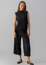 Sanctuary Plisse Culotte- Black ***FINAL SALE***-Hand In Pocket