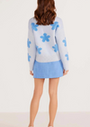 MINKPINK Daisy Fluffy Sweater- Light Blue ***FINAL SALE***-Hand In Pocket