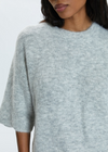 Pistola Micah Short Sleeve Crewneck Sweater- Soft Grey-Hand In Pocket