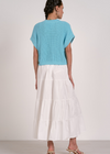 Elan Harper Midi Dress- White Aqua-Hand In Pocket