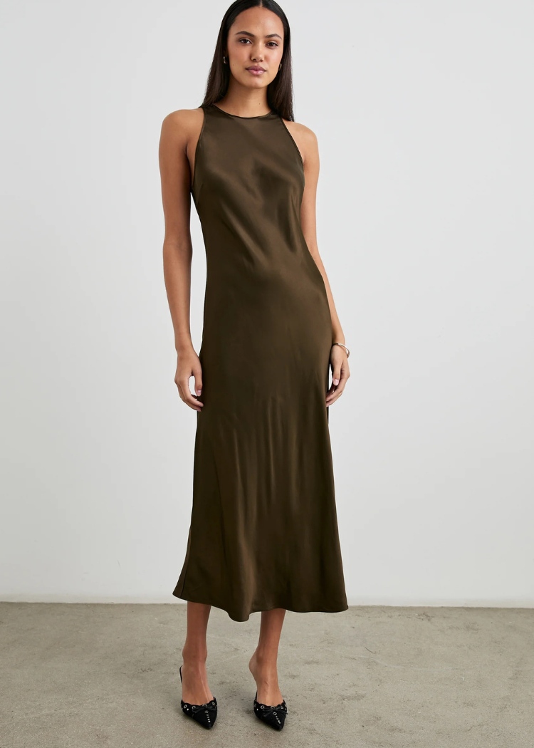 Rails Solene Dress - Dark Moss-Hand In Pocket