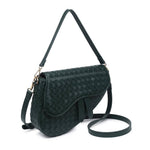 Scout Woven Crossbody: Forest-Hand In Pocket