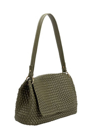 Natalia Shoulder Bag- Olive-Hand In Pocket