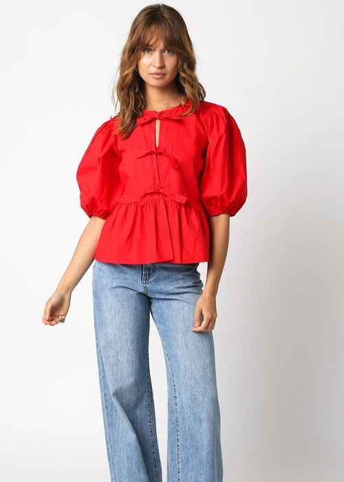 Alice Top- Red-Hand In Pocket