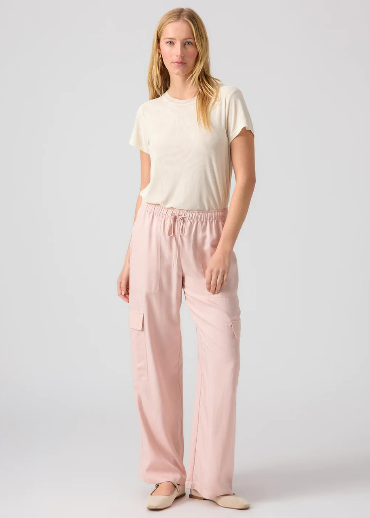 Sanctuary Soft Track Pant - Rose Smoke- ***FINAL SALE***-Hand In Pocket