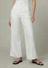 Joe's Jeans The Trixie Trouser w/ Wide Cuff- Optic White ***FINAL SALE***-Hand In Pocket