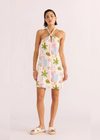 MINKPINK Gracie Halter Dress- Fruity Floral-Hand In Pocket