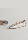 Dolce Vita Reyes Ballet Flat- Silver Distressed ***FINAL SALE***-Hand In Pocket