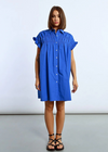 Molly Bracken Cynthia Shirt Dress- Royal Blue-Hand In Pocket