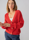 Sanctuary Falling For Fall Cardi- Cherry Red ***FINAL SALE***-Hand In Pocket