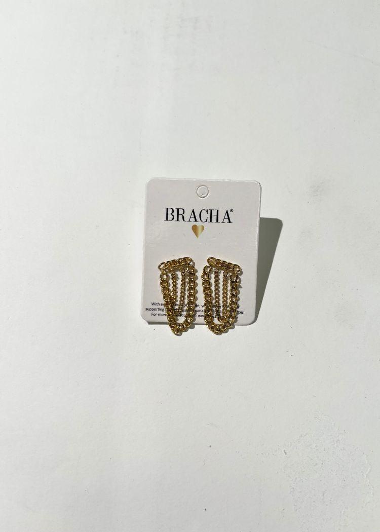 Bracha Lou Chain Earrings-Hand In Pocket