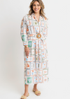 Karlie Capri Travel Print Shirt Dress-Hand In Pocket