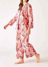 Mersea Over The Cotton Moon PJ Set- Rosewood-Hand In Pocket