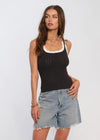 Heartloom Zenni Tank- Black-Hand In Pocket