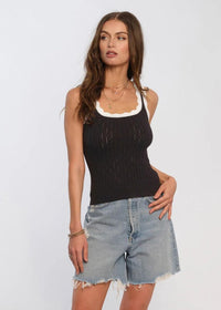 Heartloom Zenni Tank- Black-Hand In Pocket