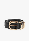 Favorite Daughter The Jordon Croc Belt- Black-Hand In Pocket