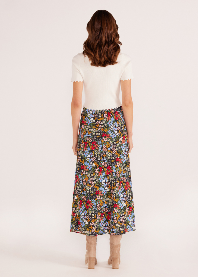 MINKPINK Josie Bias Midi Skirt-Hand In Pocket